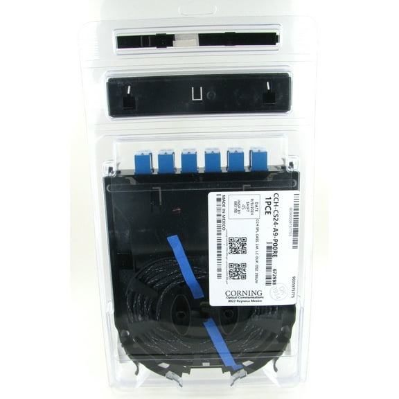 Corning CCH Splice Cassette, 24 Fiber, LC Duplex Singlemode (OS2), Single-Fiber (250 um) CCH-CS24-A9-P00RE