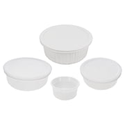 CorningWare 7-Piece Round French White Casserole Dish and Lid Set of RS4, FS16 with F-16, FS24 with F-24, and FS5 with F-5-PC Lid