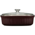 thumbnail image 1 of CorningWare French Colors 2.5qt Oval Baking Dish with Glass Lid, Cabernet, 1 of 3