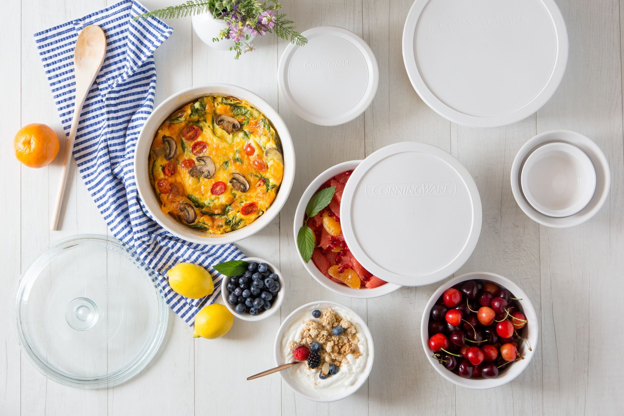 CorningWare French White 10piece Round Bakeware Set
