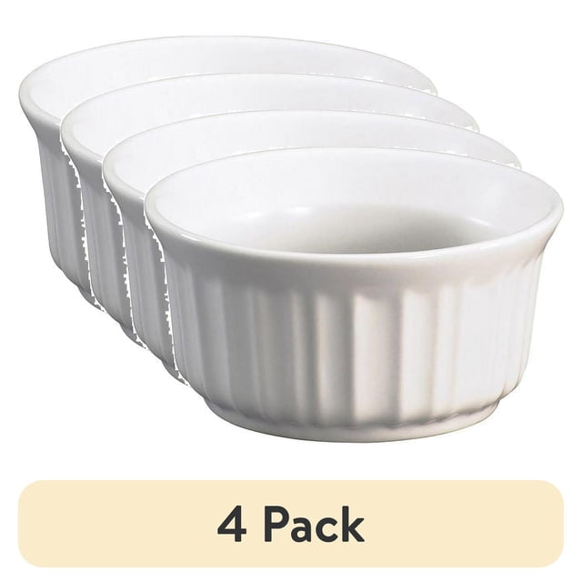 CorningWare French White Ramekins Da 4 Once – Set Da 2 Ciotoline In Gres Per Forno E Microonde
