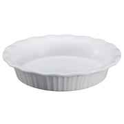 CorningWare Stoneware 9  Round White Pie Pan Oven Safe Dishwasher Safe