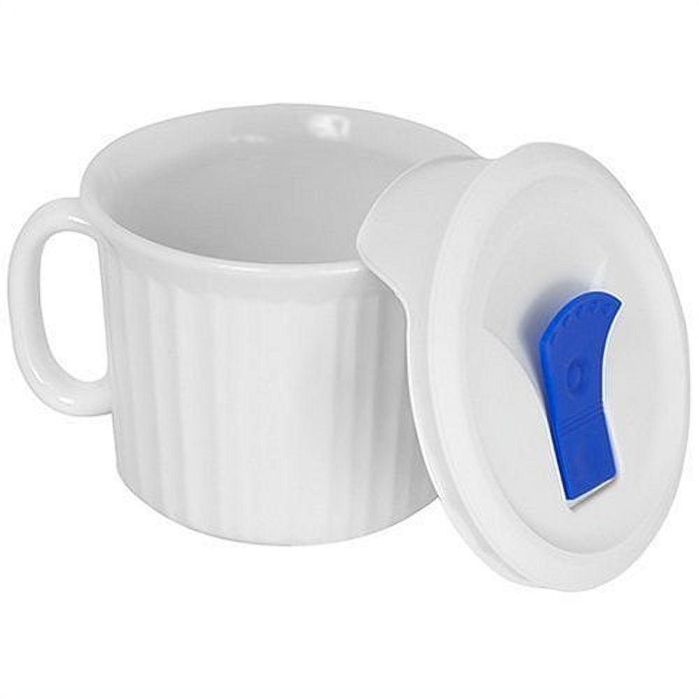 Corningware 20Ounce Oven Safe Meal Mug with Vented Lid, French (Pack of 2)
