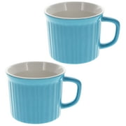 Corningware 20oz Pool Blue Round Soup Meal Mug (2-Pack)