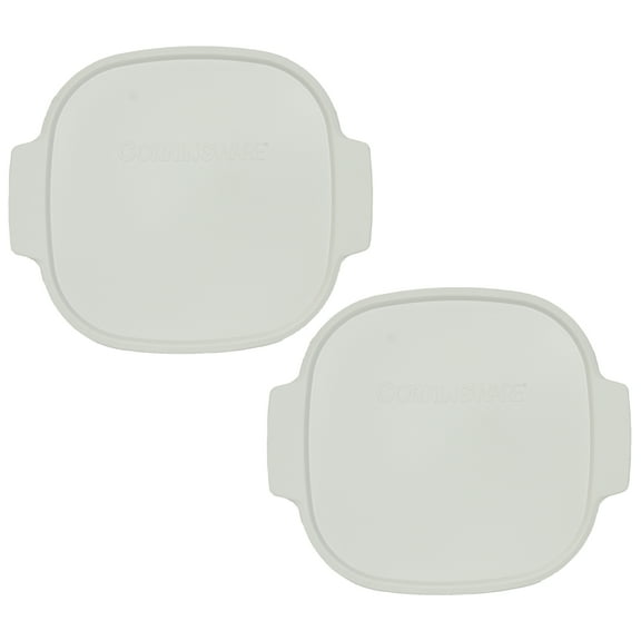 Corningware A-12-PC White Plastic Food Storage Replacement Lid with Handles (2-Pack)