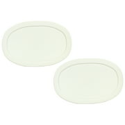 Corningware F-15-PC French White Plastic Oval Replacement Storage Lid 2-Pack