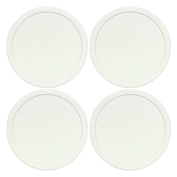 Corningware F-5-PC French White 1.5qt Round Plastic Replacement Lid (4-Pack)
