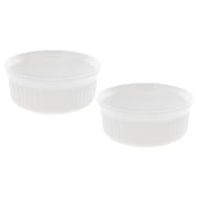 CorningWare FS1 2.5 Qt/ 2.35L Round French White Casserole Dish 2-Pack