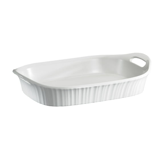 Corningware French White 3 Quart Oblong Casserole with Sleeve Dish