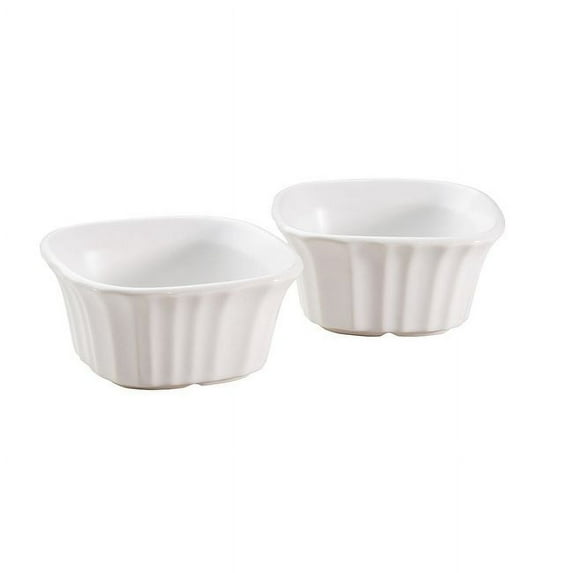 Corningware French White 7-oz Square Ramekin, Set of 2