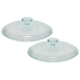 thumbnail image 1 of Corningware G-1C 2.5qt French White Clear Fluted Round Glass Lid (2-Pack), 1 of 3