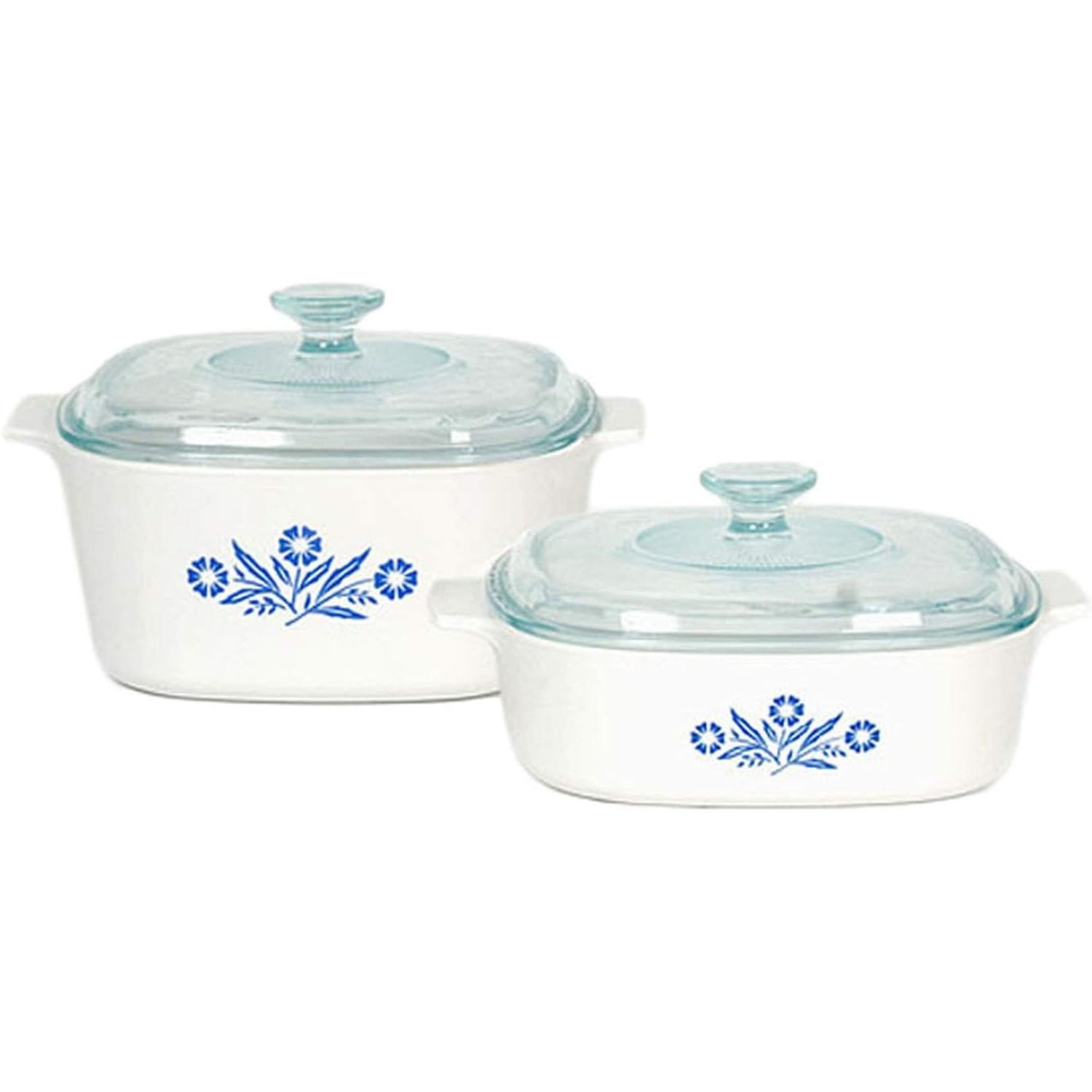 Corningware Pyroceram Blue Cornflower 4 pc. Glass Ceramic Cookware Set - Limited Edition (Four Piece) - Walmart.com