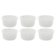 Corningware RS4 4oz/118mL Round French White Ramekins Bowl 6-Pack
