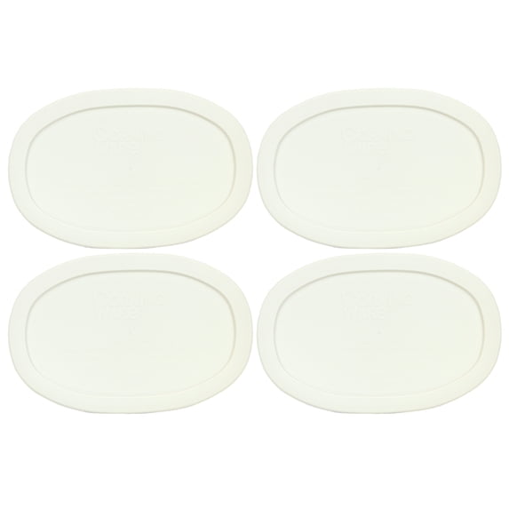 Corningware Replacement Lid F-15-PC 15oz French White Plastic Oblong Lid Cover (4-Pack)