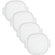 Corningware Stovetop A-2-PC White Storage Lid for 2qt and 3qt Square Casserole Dishes Sold Separately 4-Pack