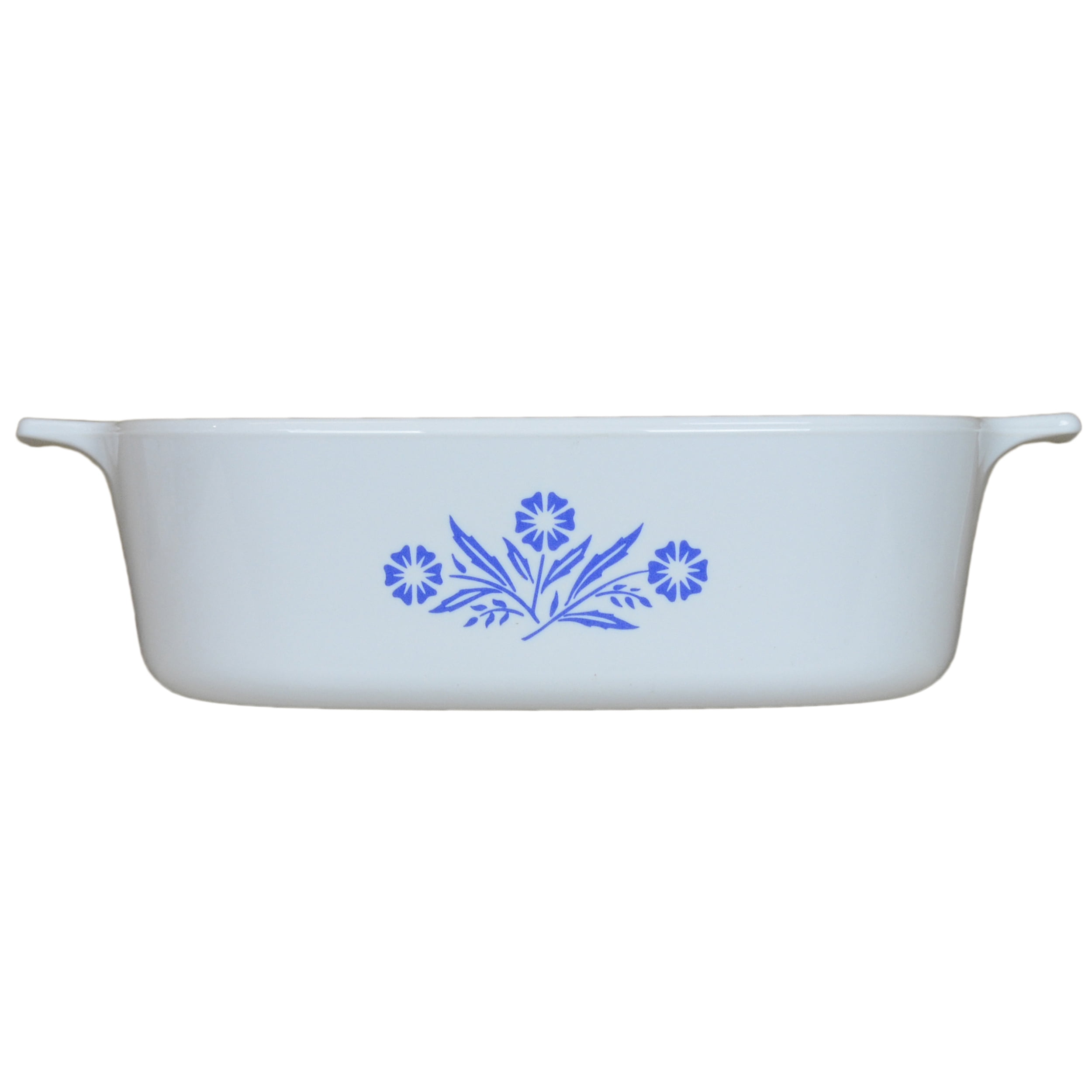 Blue and top white corningware