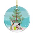 thumbnail image 1 of Cornish Rex Cat Merry Christmas Ceramic Ornament 2.8 in x 2.8 in, 1 of 3