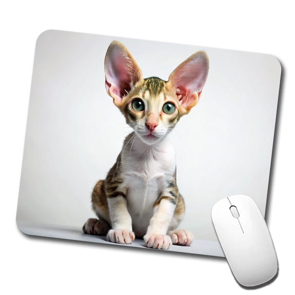 Cornish Rex Cat Kitten Photo Mouse Pad Low Profile Gaming Mat