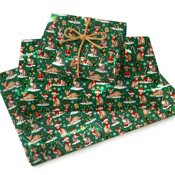 Cornish Rex Christmas Wrapping Paper Rolls, Cornish Rex Holiday Gift ...