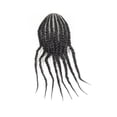 thumbnail image 1 of Cornrow Box Braided Toupee for Men Human Hair Pieces Breathable Lace With PU Replacement System Hair #1B, 1 of 7