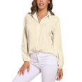 thumbnail image 1 of Cornsilk WHITE Long Sleeve Blouse Woman Streetwear Casual Shirts Summer Oversize Woman Streetwear Clothing Birthday Present, 1 of 7