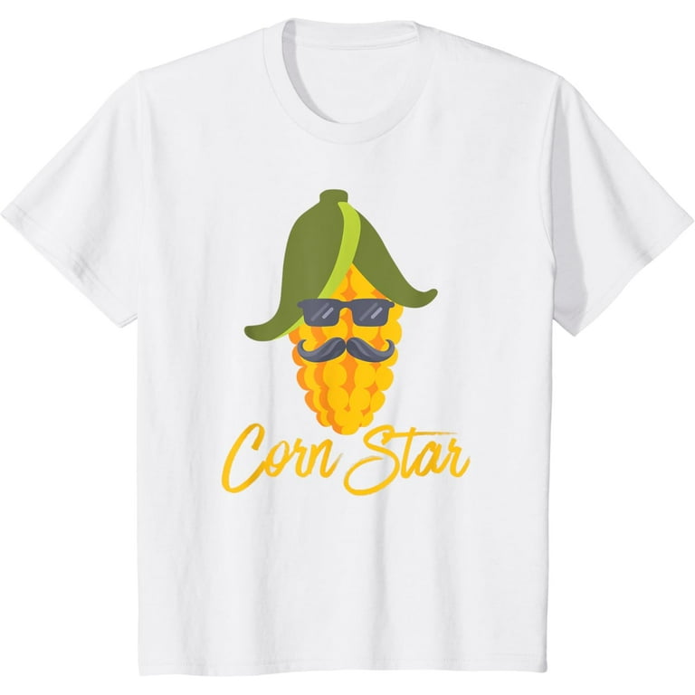 Corn Star Funny Sunglasses Mustache Star Corn Maize T-Shirt