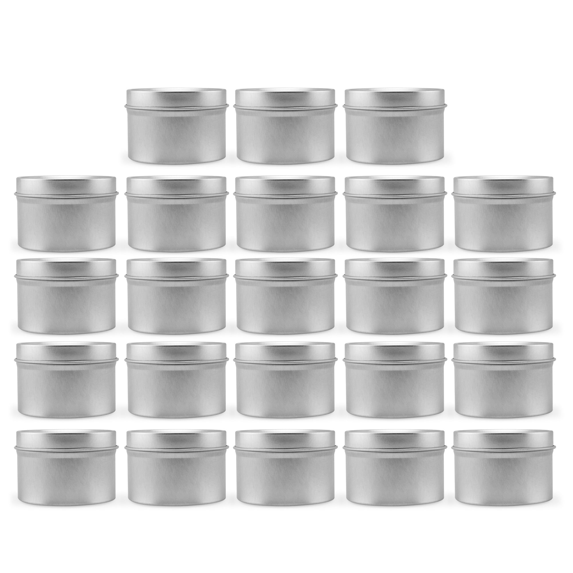 Cornucopia 2oz Metal Tins/Candle Tins (24-Pack); Tiny Round Metal  Containers with Slip-On Lids for Party Favors, Candle Making, Spices & Gifts