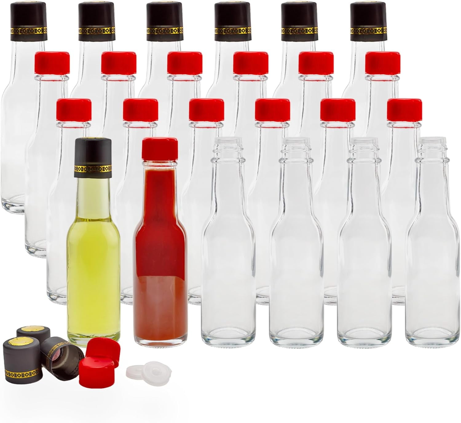 Cornucopia 3oz Mini Hot Sauce Bottles (24-Pack); Little Sauce Bottles w ...