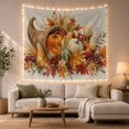 thumbnail image 1 of Cornucopia Among Pumpkins and Candles, Cozy Illustration for Food Lovers, Autumn Table Decor, Thanksgiving Hostess Gift, Tapestry Wall Hanging for Dining Room and Kitchen, 1 of 7