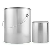 Cornucopia Brands 1 Gallon Empty Paint Can + 1 Quart Empty Paint Can Combo 2-Pack; Unlined Metal Cans w/ Lids