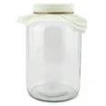 thumbnail image 1 of Cornucopia Brands 1 Gallon Glass Kombucha Jar w/Cotton Cloth Cover & Plastic Lid for Storage after Brewing, 1 of 10