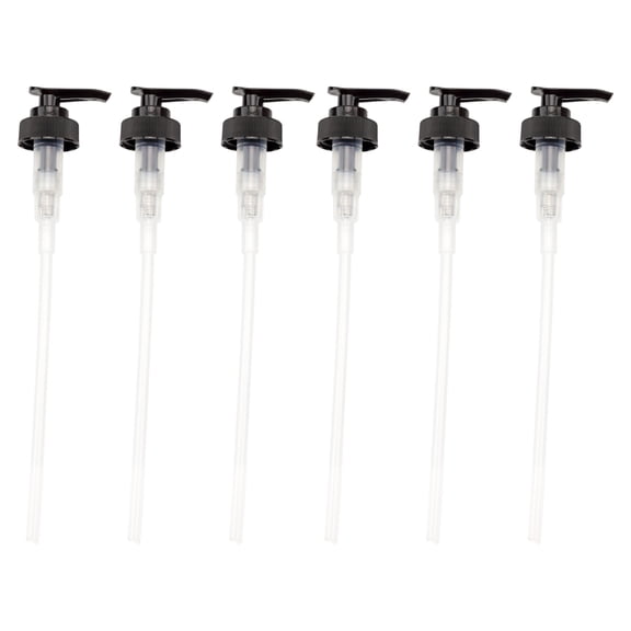 Cornucopia Brands 28-400 Replacement Pumps for Soap Dispensers/Lotion Bottles (6-Pack); Plastic Standard Size Replacement Pump Parts w/ 8-Inch Dip Tubes