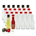 thumbnail image 1 of Cornucopia Brands 3oz Mini Hot Sauce Bottles (24-Pack); Little Sauce Bottles w/Red Caps, Dripper Inserts, and Black Shrink Bands, 1 of 10