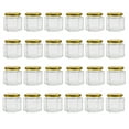 thumbnail image 1 of Cornucopia Brands 4-Ounce Hexagon Jars (24-Pack); Clear Glass Bottles for Spices, Party Favors, Jams Etc, 1 of 9