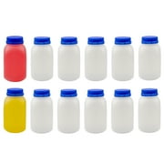 Cornucopia Brands 8-Ounce Plastic Milk Bottles 12-Pack; HDPE Bottles Great for Milk, Juice, Smoothies, Lunch Box & More, BPA-Free, Dishwasher-Safe, BPA-Free