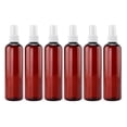 thumbnail image 1 of Cornucopia Brands 8oz Amber Brown PLASTIC Spray Bottles w/ White Fine Mist Atomizers (6-Pack); Brown Plastic Spritzer Bottles, 1 of 10