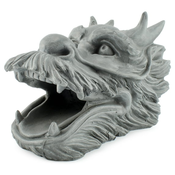 Cornucopia Brands Dragon Garden Downspout Sculpture; Splash Block Anchor for Downspout Extension