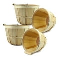 thumbnail image 1 of Cornucopia Brands Round Wooden Baskets (4-Pack, Natural); Wood Fruit Buckets w/ Handle, 4-Quart Capacity; 6.1 Inch Tall by 8 Inch Diameter, 1 of 5