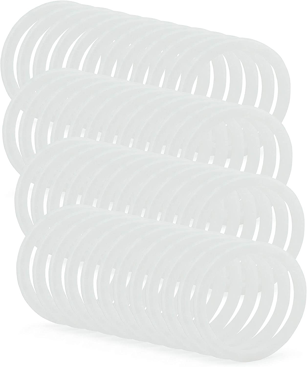 Cornucopia Brands Silicone Seal Rings for Mason Jar Lids (Wide Mouth, 48-Pack), Airtight Seal Gasket for Plastic Lids 86-450 Size