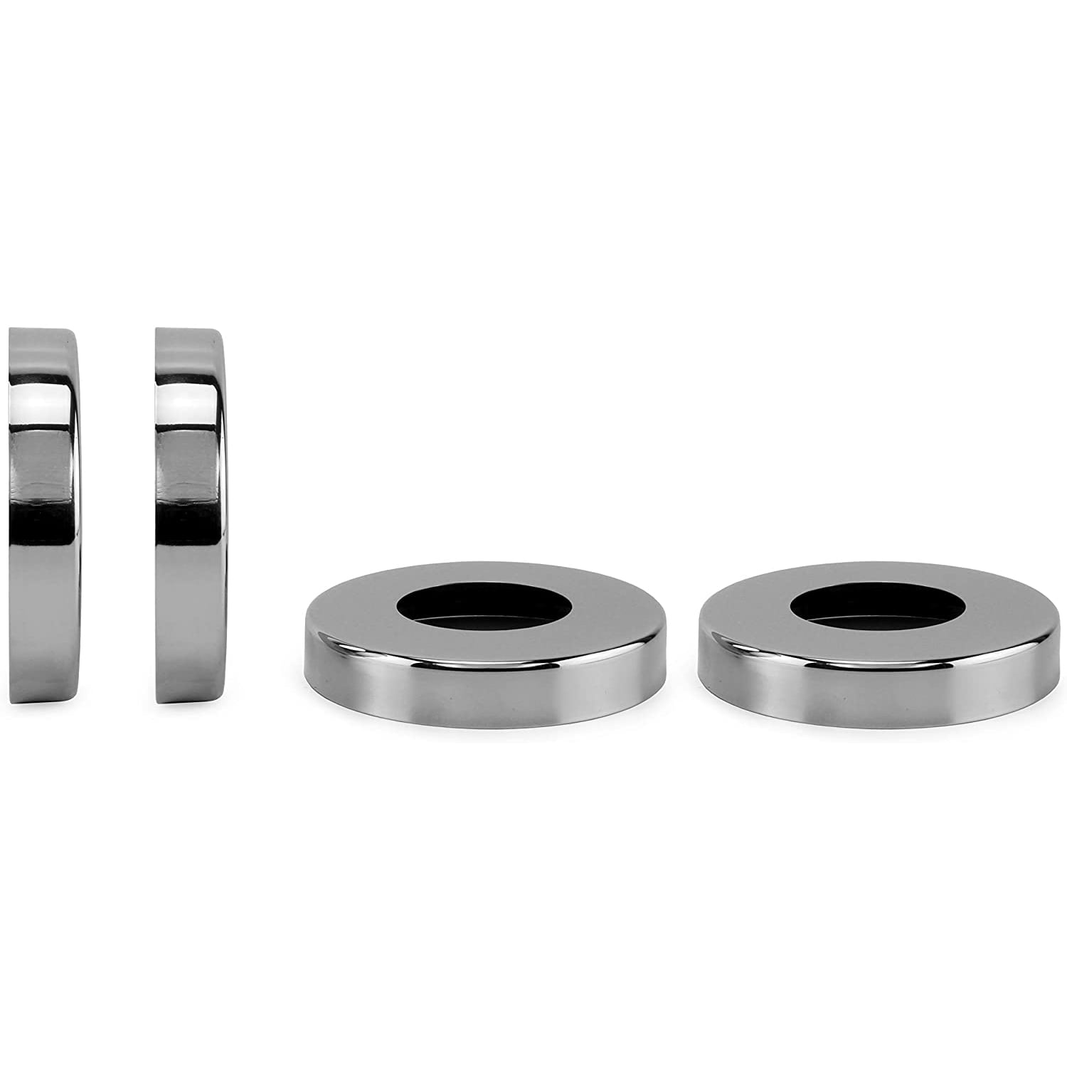 Cornucopia Pool Ladder Escutcheon Plates (4Pack, Stainless Steel); for
