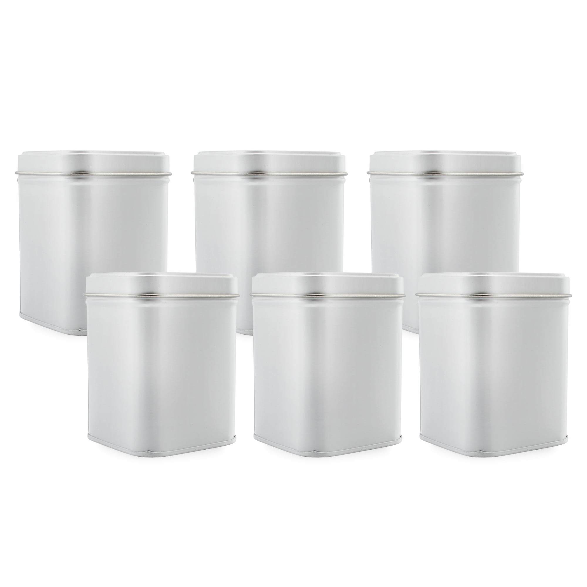 Cornucopia 4-Ounce Round Metal Tins w/View Window Lids (12-Pack); Silver  Tins w/Clear Lids