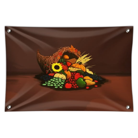 Cornucopia Thanksgiving Holiday Autumn Fall Home Business Office Sign