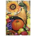 thumbnail image 1 of Cornucopia and Flowers Autumn Harvest Flag 12.5" x 18-Inch", 1 of 7