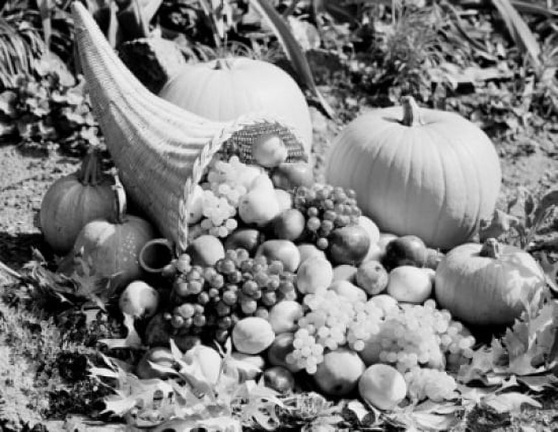 Cornucopia with fruits and vegetables Canvas Art -  (24 x 36)