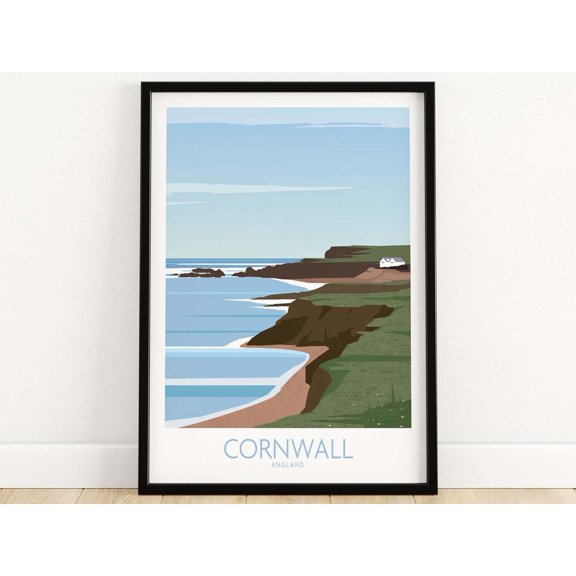 Cornwall Art Print: British Coastal Decor