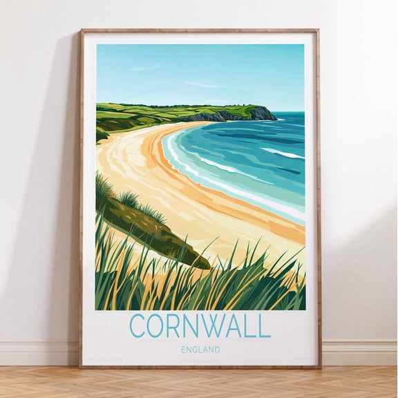 Cornwall England Atlantic Coast Wall Art Unframed Paper Print