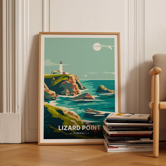 Cornwall Lizard Point Travel Scenic Landscape Art Unframed Paper Print