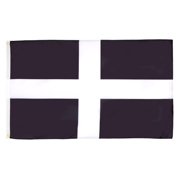 AZ Flag Cornwall county Flag 3x5 ft 100D Polyester 2 Grommets 150x90 cm
