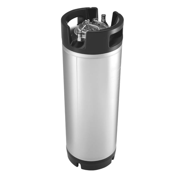 Corny Keg 5 Gallon Ball Lock, Stainless Steel SUS304 Cold Brew Keg with Dual Rubber Handles & Heavy-Duty Rubber Base, Home Brewing Equipment for Parties (1-Piece)