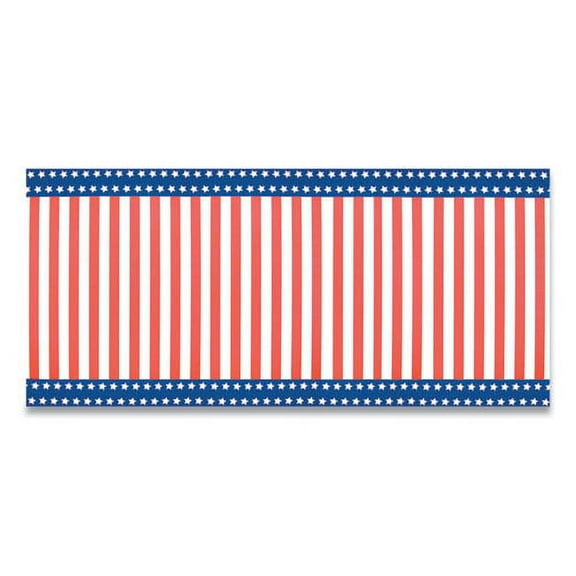 Corobuff Corrugated Paper Roll, 48" X 25 Ft, Stars And Stripes | Bundle of 2 Rolls